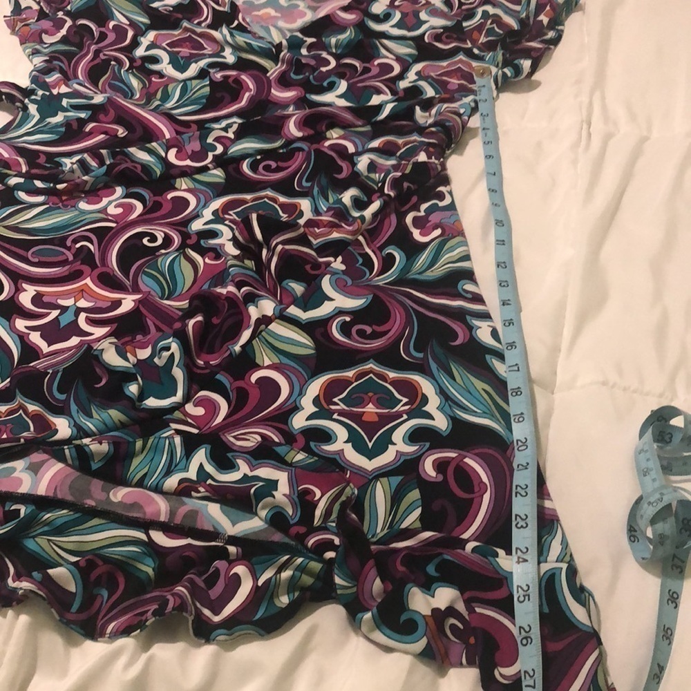 Nicole Miller ruffled dress with patterned design - Picture 4 of 7